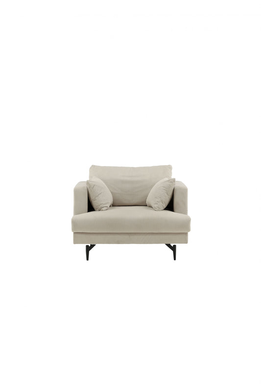 Venture Design | Sofia Lounge Chair - Svart / Beige Manchester