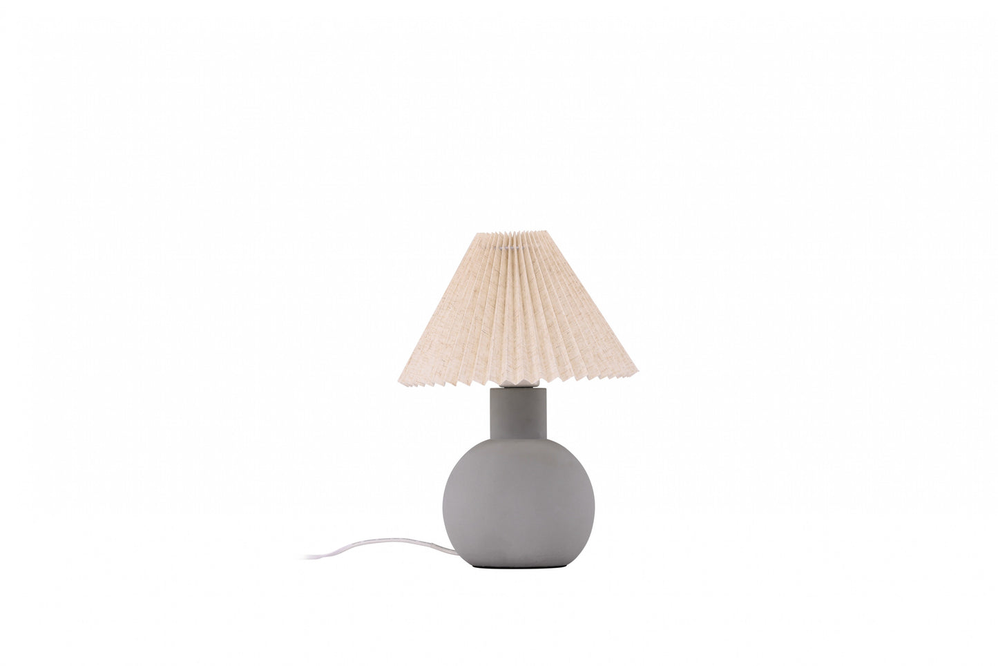Älvsborg Table Lamp - Concrete / Brown Fabric