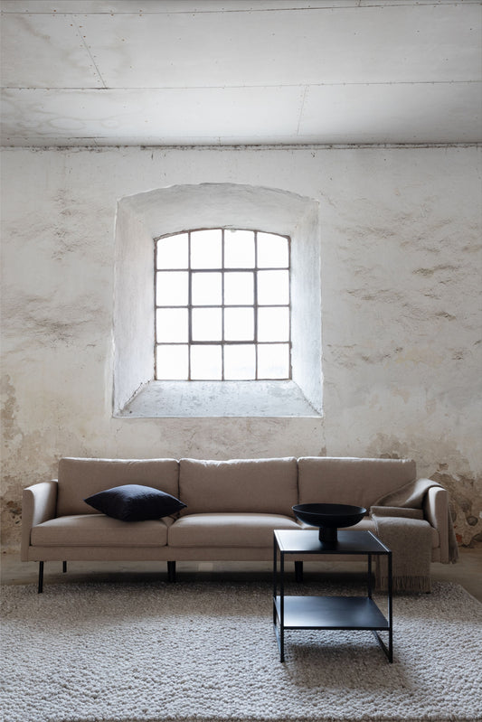 Venture Design | Zoom 3-sits soffa - Svart / Brunt tyg