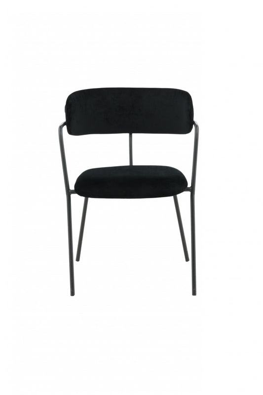 Venture Design | Arromed Stol med armstöd - Svarta ben - Svart Velour