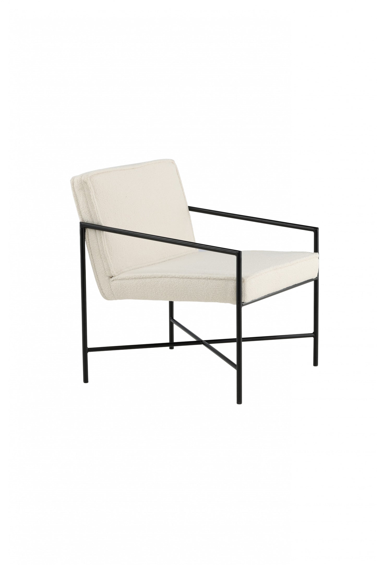 Venture Design | Rakel Lounge stol - Svart / Benvit Teddy