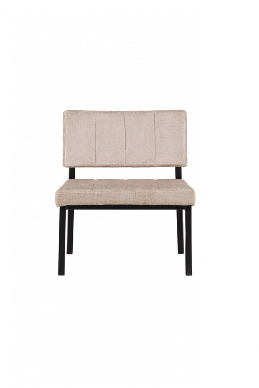 Venture Design | Monett Lounge Chair - Svart / Beige Velour