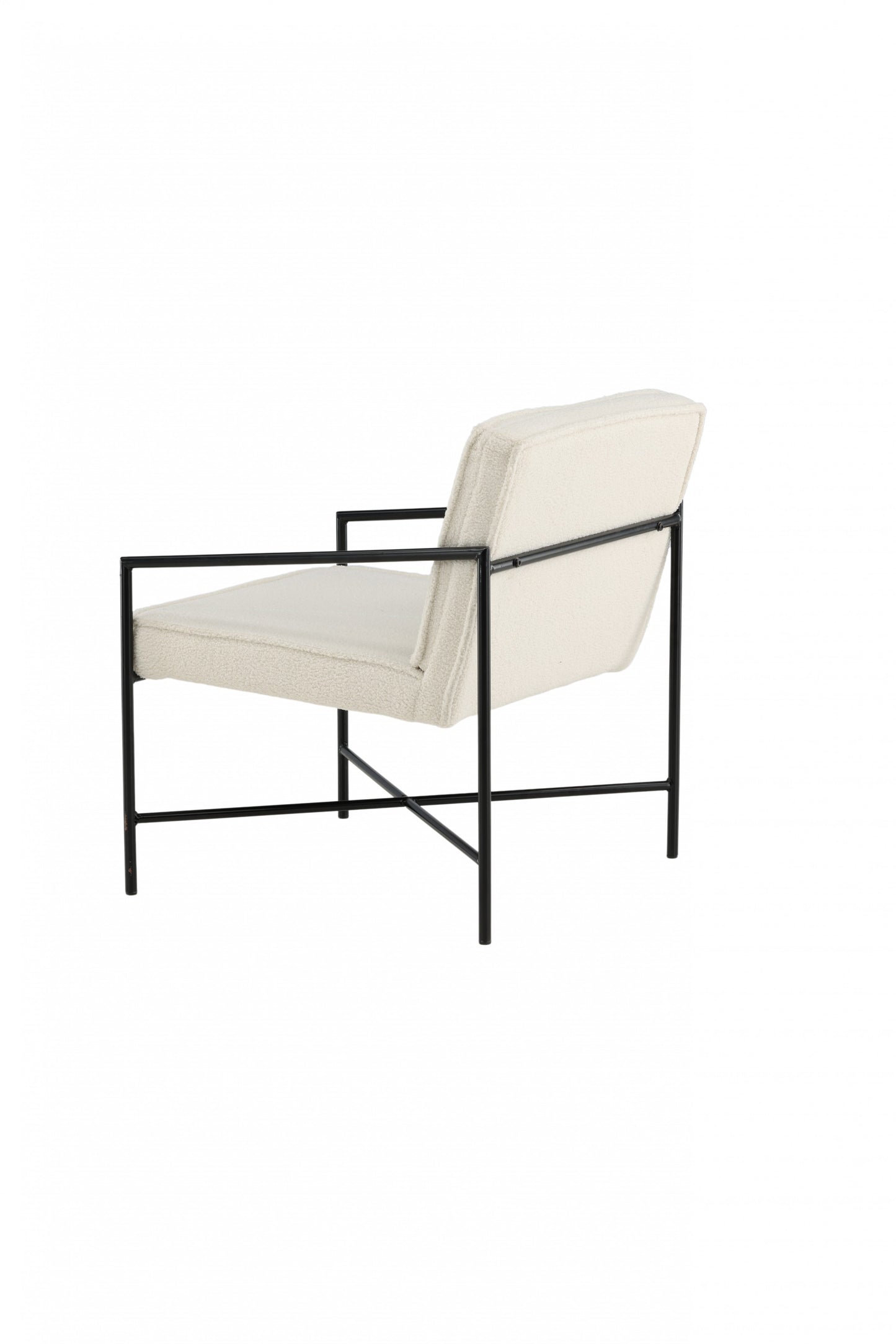 Venture Design | Rakel Lounge stol - Svart / Benvit Teddy