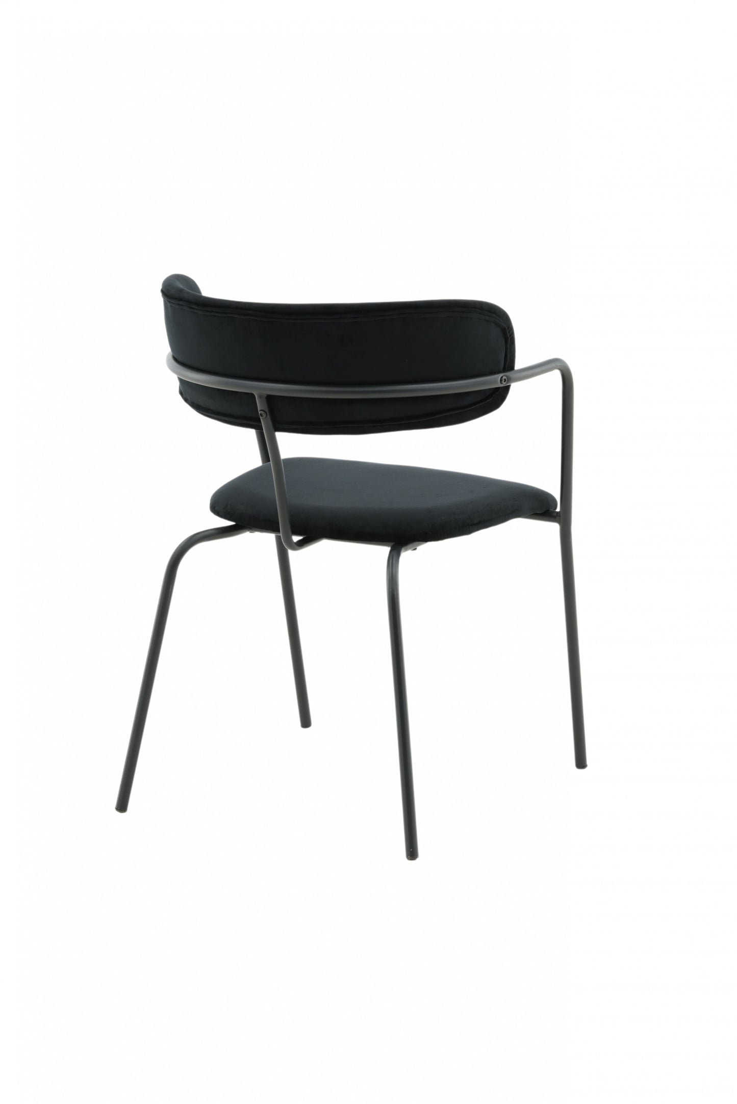 Venture Design | Arromed Stol med armstöd - Svarta ben - Svart Velour