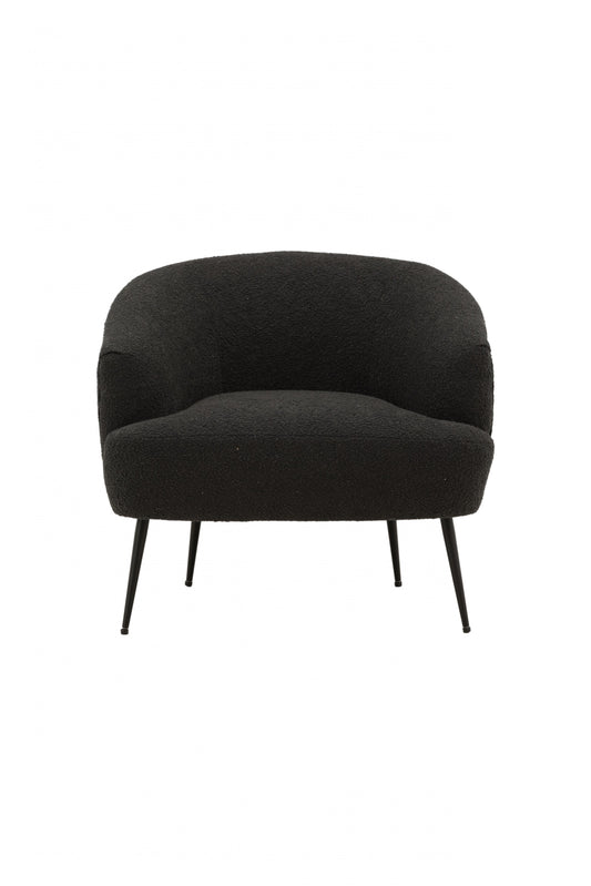Venture Design | Derry Lounge Chair - Svart / Kaffe / Grå Boucle